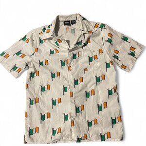 Irish Flag All Over Print Button Up Shirt